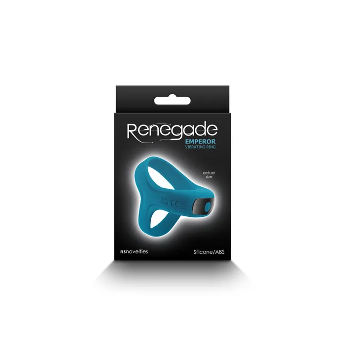 Male Sex Toys Renegade Emperor Vibrating Ring Teal NS Novelties