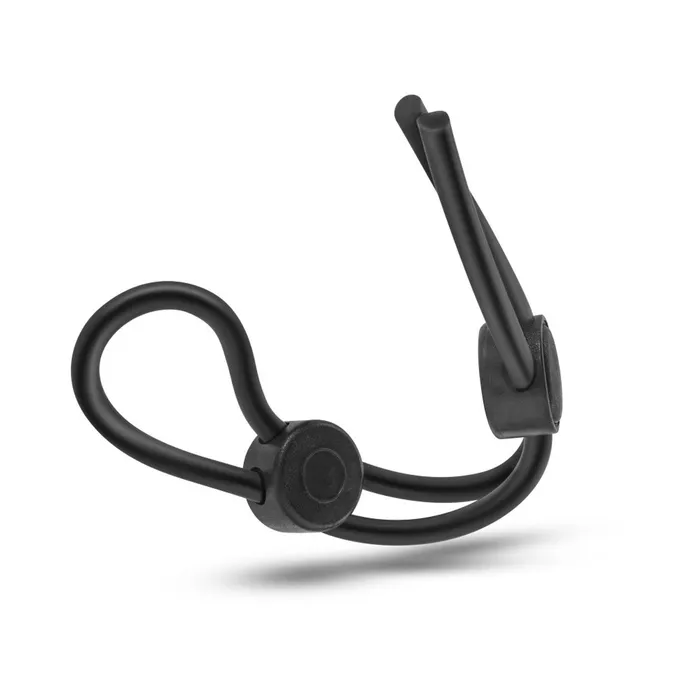 Male Sex Toys Stay Hard Silicone Double Loop Cock Ring Black Blush