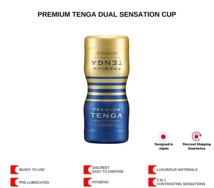 Male Sex Toys Tenga Tenga Premium Dual Sensation Cup Masturbator