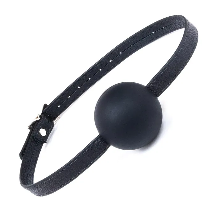 Male Sex Toys The Stockroom Silicone Ball Gag w Garment Leather Strap