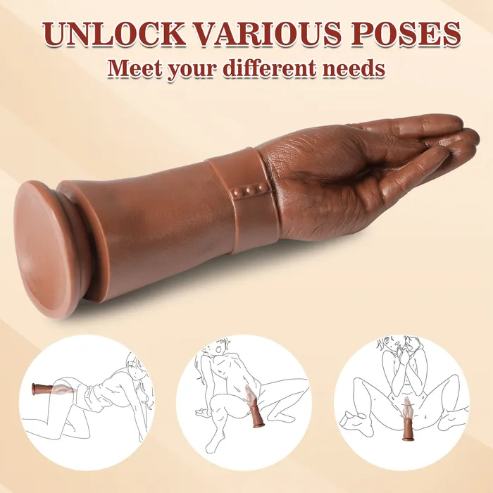 nastnova Dildos 11 Inch Realistic Hand Dildo with Strong Suction Cup