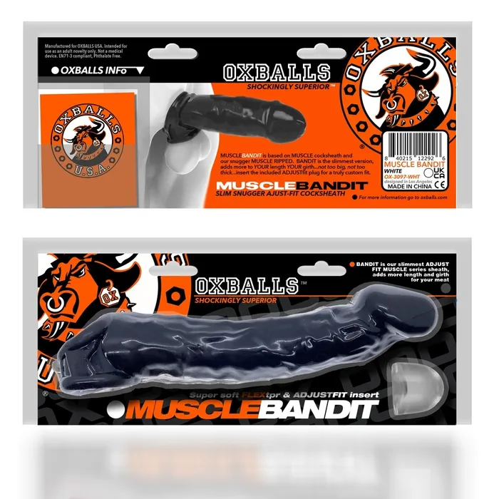 Oxballs Muscle Bandit Slimmest Muscle Cocksheath Black Oxballs Anal