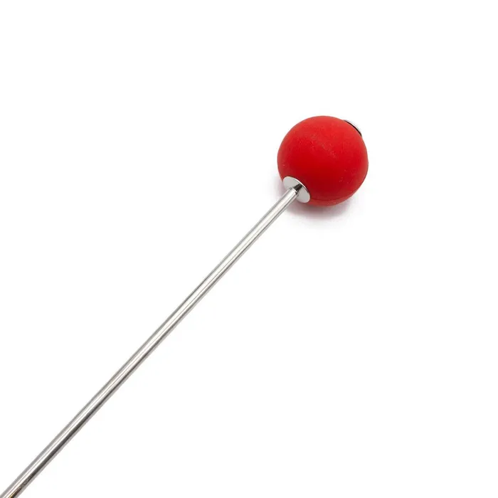 Red Silicone Ball Crop Steel Handle The Stockroom Male Sex Toys