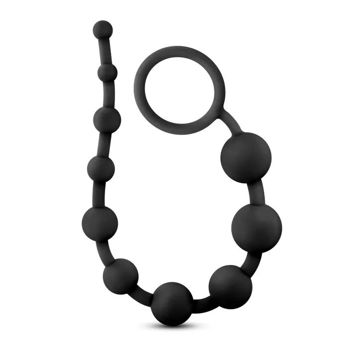 Silicone 10 Anal Beads Black Blush Anal