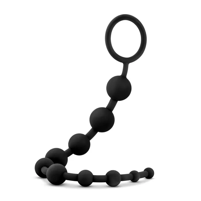 Silicone 10 Anal Beads Black Blush Anal
