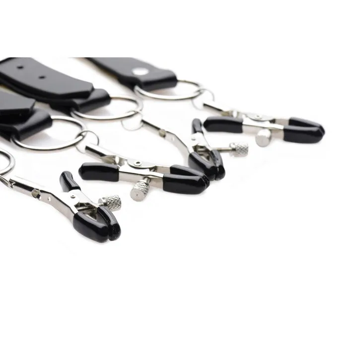 Spread Labia Spreader Straps with Clamps XR Brands Male Sex Toys