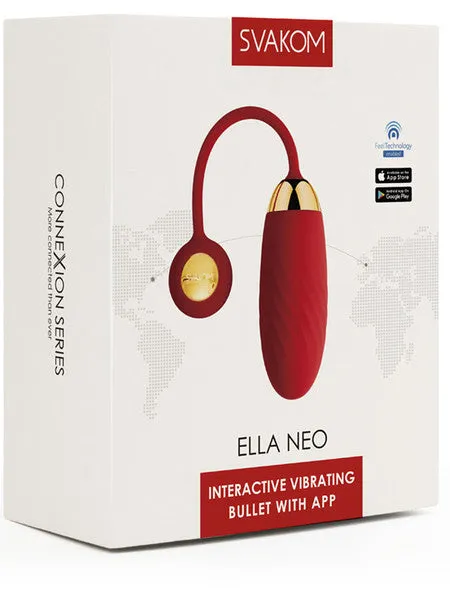 Svakom Ella Neo App Controlled Rechargeable Interactive Bullet Vibrator Red Calvista Female Sex Toys Svakom Ella Neo App Controlled Rechargeable Interactive Bullet Vibrator Red Calvista Female Sex Toys