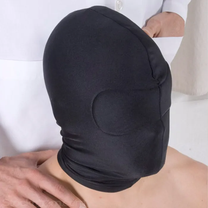 vendorunknown Male Sex Toys KinkLab Spandex Hood with Blindfold