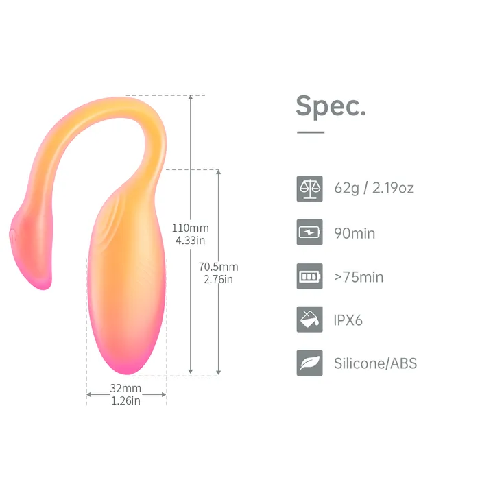 Vibrators Magic Motion Flamingo Max App Controlled Wearable Vibrator Orange