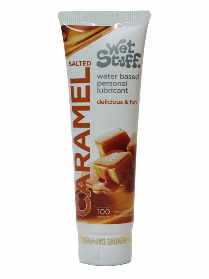 Wet Stuff Flavoured Waterbased Lubricant 100g Salted Caramel Calvista Lubricants Wet Stuff Flavoured Waterbased Lubricant 100g Salted Caramel Calvista Lubricants