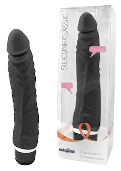 Wholesale Solutions Ltd Vibrators Silicone Classic 7 Function THIN Veined Vibrator Black Wholesale Solutions Ltd Vibrators Silicone Classic 7 Function THIN Veined Vibrator Black