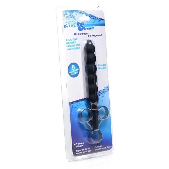 Anal CleanStream Silicone Beaded Lubricant Launcher