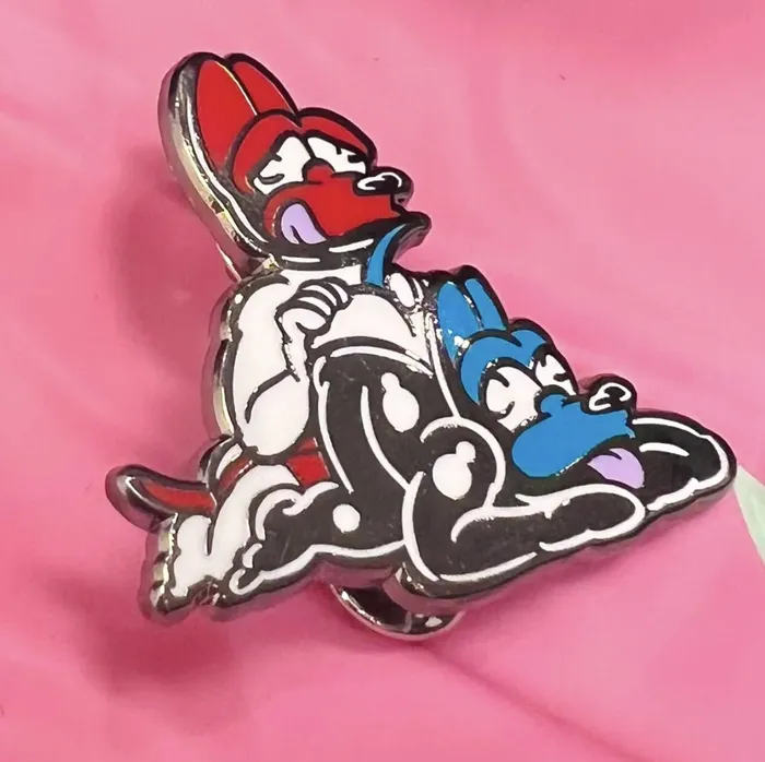 Anal James Newland Illustration Dog Butt Snif Enamel Pin
