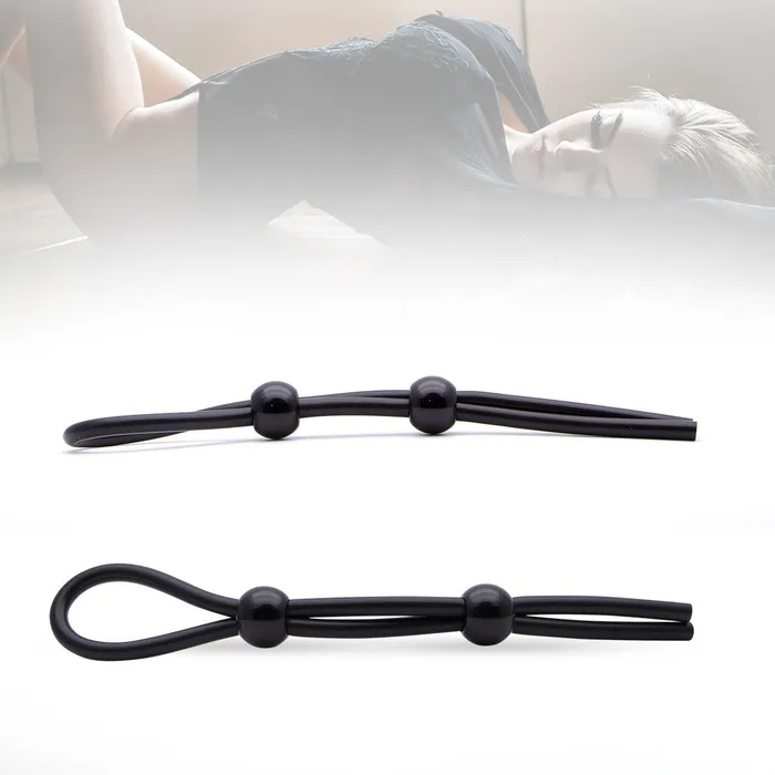 Anal Neojoy Neojoy Silicone Double Strap ClearBlack Silicone 20cm Black