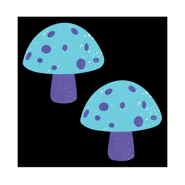 Anal Neva Nude Neva Nude Black Light Glitter Shroom Pasties Pinkwhite Os