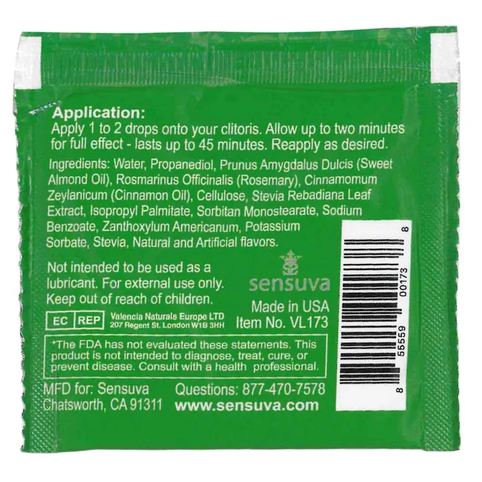 Anal Sensuva Sensuva ON for Her Arousal Gel Assorted Foils and Display 100 pc 013 oz