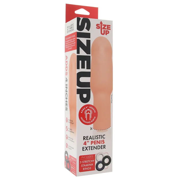 Anal XGen Size Up 4 Inch Realistic Extender in Light