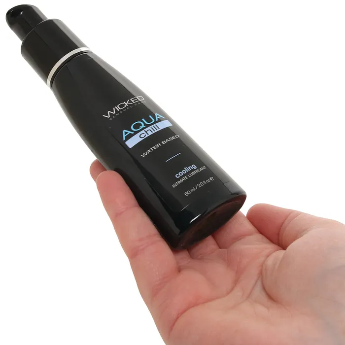Aqua Chill Cooling Water Based Lube in 2oz60mL Wicked Sensual Care Female Sex Toys