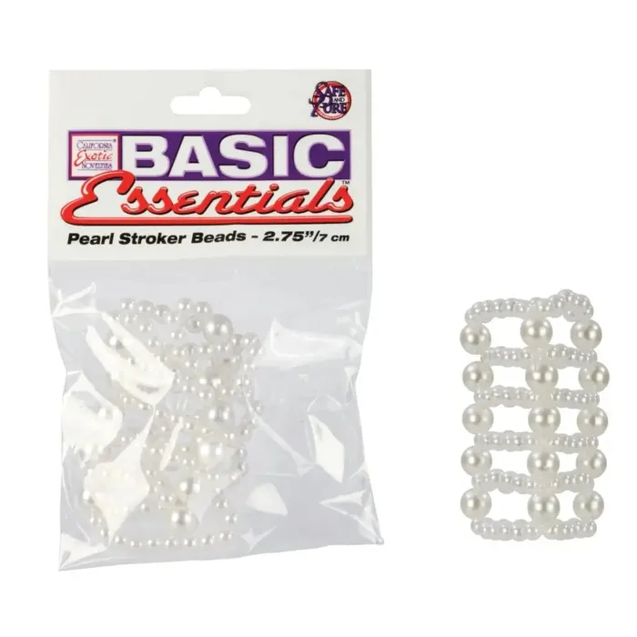 Basic Essentials Pearl Stroker Beads Large CalExotics Male Sex Toys
