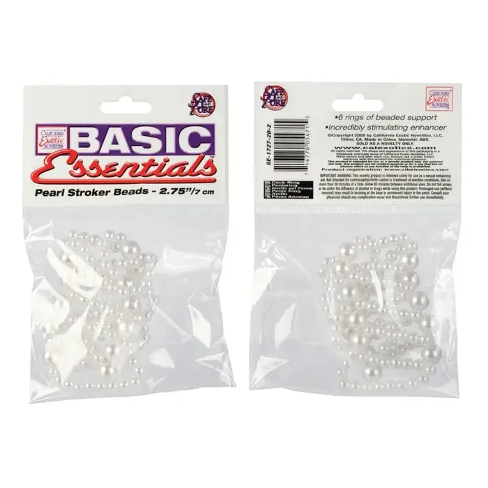 Basic Essentials Pearl Stroker Beads Large CalExotics Male Sex Toys