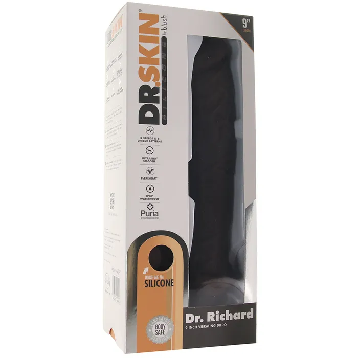Blush Anal Dr Skin Dr Richard 9 Inch Vibe in Brown