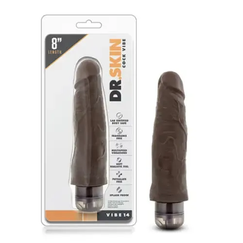 Blush Dr Skin Vibe 14 Realistic 8 in Vibrating Dildo Brown Blush Vibrators Blush Dr Skin Vibe 14 Realistic 8 in Vibrating Dildo Brown Blush Vibrators
