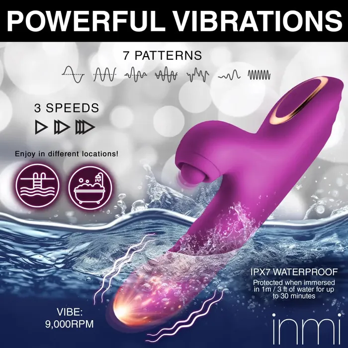 Bumping Bunny Thrusting Pulsing Silicone Rabbit Vibrator XR Brands Female Sex Toys
