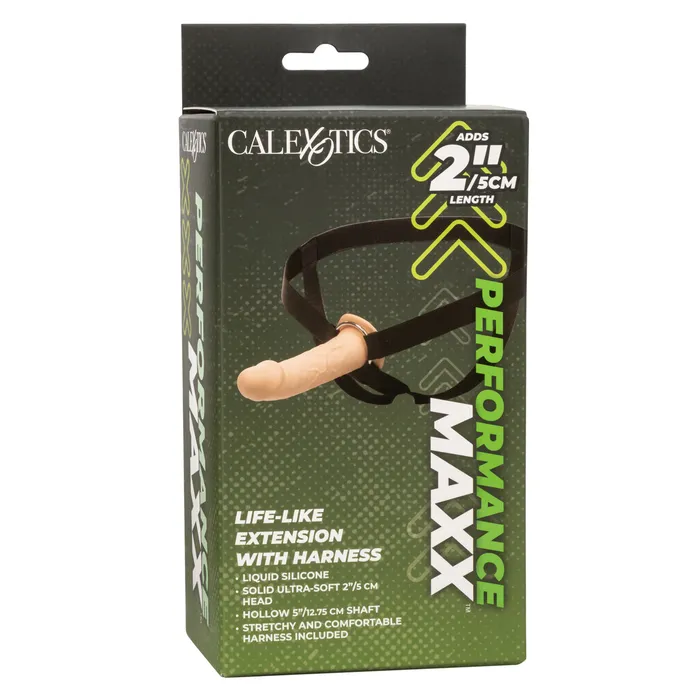 CalExotics Performance Maxx LifeLike Penis Extension With Harness Ivory CalExotics Male Sex Toys