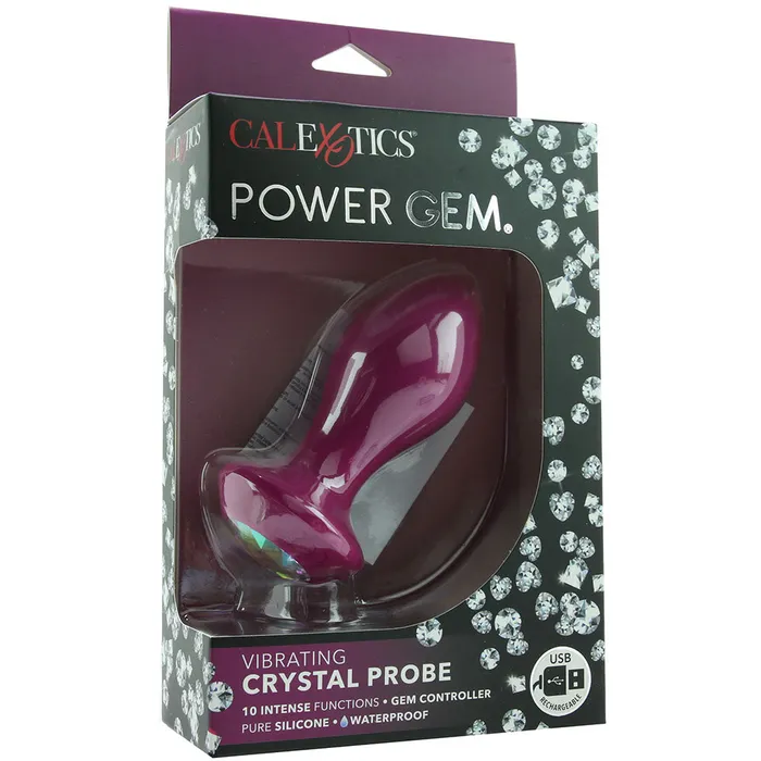 CalExotics Power Gem Vibrating Crystal Probe in Purple Anal CalExotics Power Gem Vibrating Crystal Probe in Purple Anal