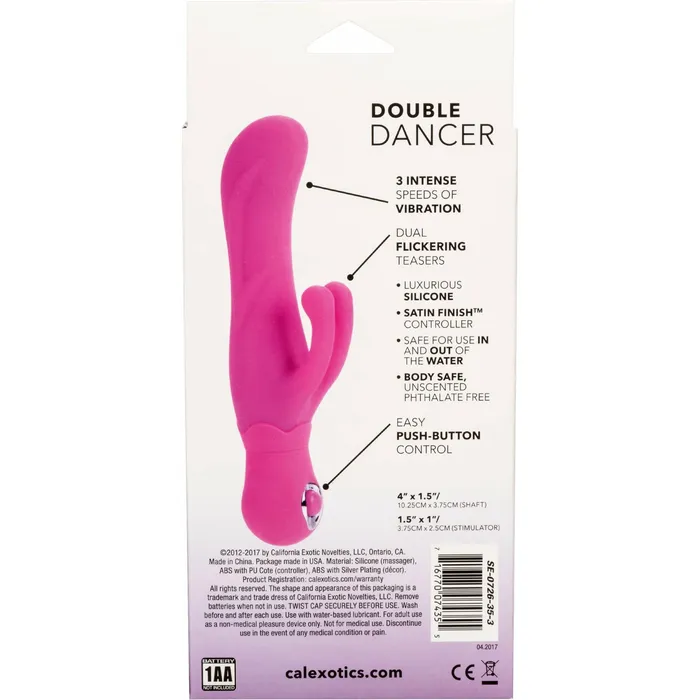 CalExotics Silicone Double Dancer Vibe Pink CalExotics Vibrators CalExotics Silicone Double Dancer Vibe Pink CalExotics Vibrators