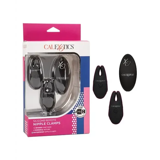CalExotics Silicone Nipple Clamps Wremote Female Sex Toys