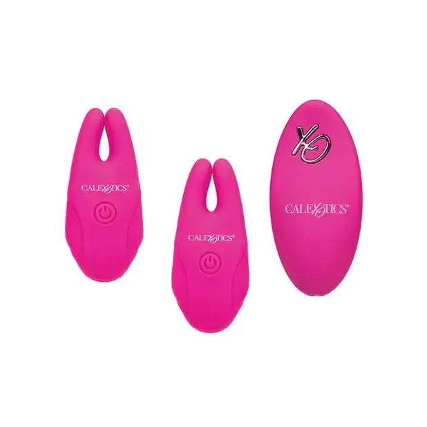 CalExotics Silicone Nipple Clamps Wremote Female Sex Toys CalExotics Silicone Nipple Clamps Wremote Female Sex Toys