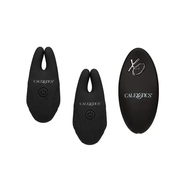 CalExotics Silicone Nipple Clamps Wremote Female Sex Toys CalExotics Silicone Nipple Clamps Wremote Female Sex Toys