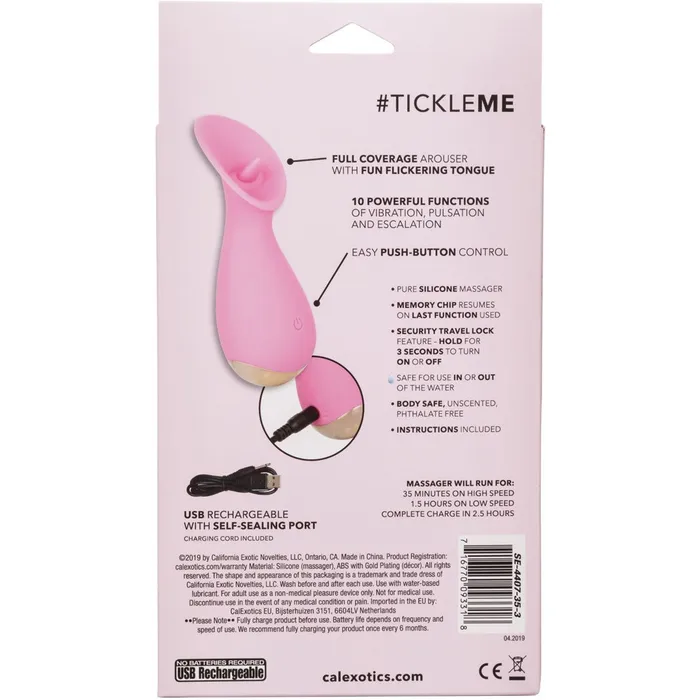 CalExotics Vibrators CalExotics Slay TickleMe Clitoral Vibrator Pink