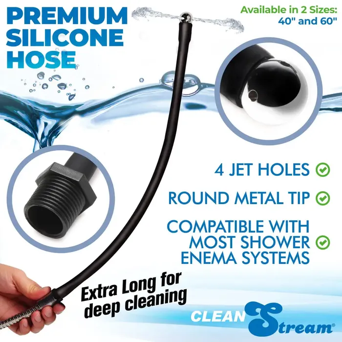 CleanStream Premium Silicone Enema Hose Female Sex Toys