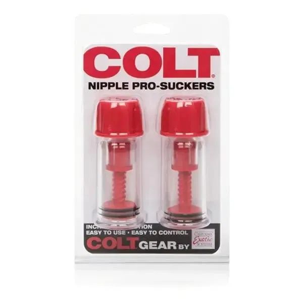 Colt Nipple Pro Suckers Red CalExotics Vibrators Colt Nipple Pro Suckers Red CalExotics Vibrators