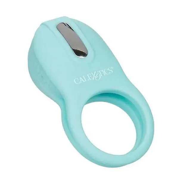 Couples Enhancers Silicone Rechargeable French Kiss Enhancer Teal CalExotics Vibrators