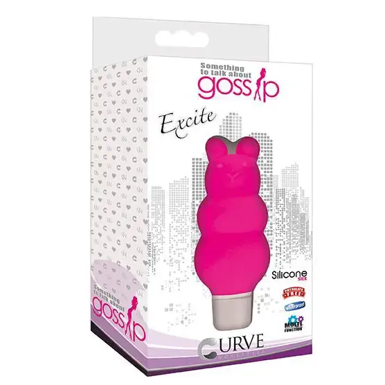 Curve Toys Excite Silicone Ripple Bullet Vibe Pink Vibrators Curve Toys Excite Silicone Ripple Bullet Vibe Pink Vibrators
