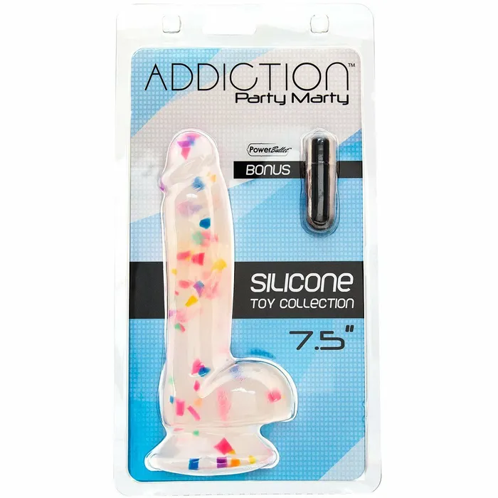 Dildos Addiction Addiction Party Marty Silicone Confetti Dong