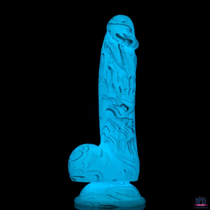 Dildos Addiction Luke 75 GlowintheDark Dildo With Balls Blue Addiction Dildos Addiction Luke 75 GlowintheDark Dildo With Balls Blue Addiction