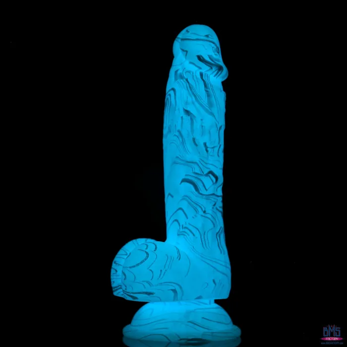 Dildos Addiction Luke 75 GlowintheDark Dildo With Balls Blue Addiction Dildos Addiction Luke 75 GlowintheDark Dildo With Balls Blue Addiction