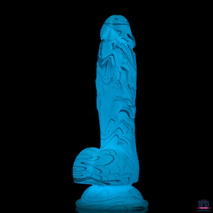 Dildos Addiction Luke 75 GlowintheDark Dildo With Balls Blue Addiction Dildos Addiction Luke 75 GlowintheDark Dildo With Balls Blue Addiction
