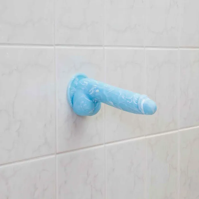 Dildos Addiction Luke 75 GlowintheDark Dildo With Balls Blue Addiction Dildos Addiction Luke 75 GlowintheDark Dildo With Balls Blue Addiction