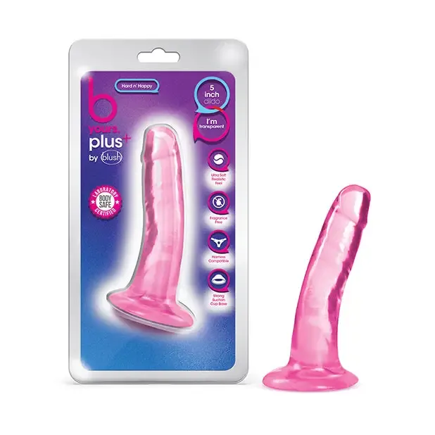 Dildos Blush Blush B Yours Plus Hard n Happy 5 in Dildo with Suction Cup Clear Dildos Blush Blush B Yours Plus Hard n Happy 5 in Dildo with Suction Cup Clear