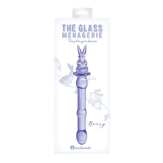 Dildos Glass Menagerie Rabbit Glass Dildo Pink Icon Brands INC