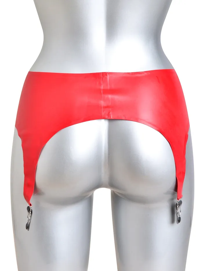 Dildos HonourSkintwocom Wide Red Rubber Suspender Belt