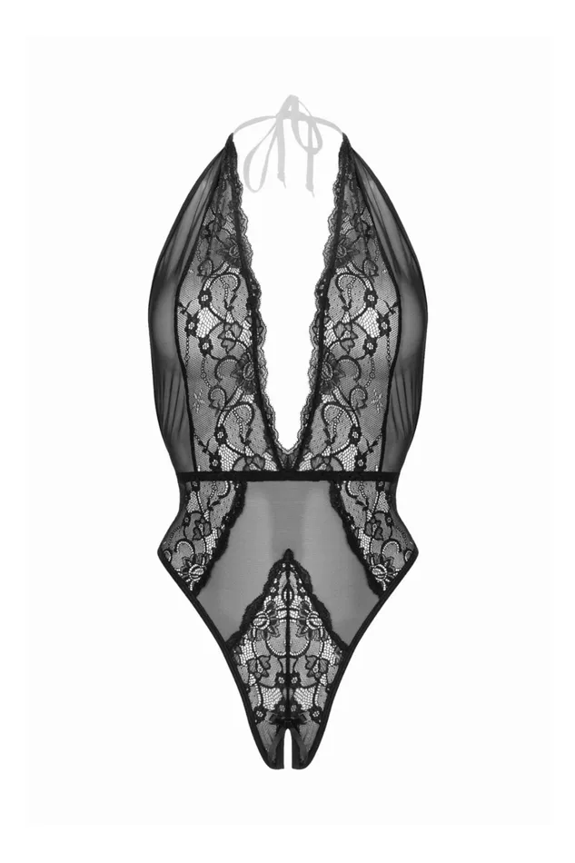 Dina Crotchless Halter Teddy Christine Le Duc Vibrators