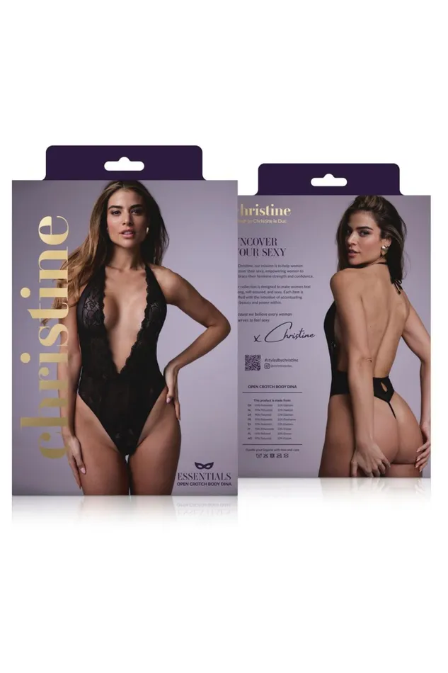Dina Crotchless Halter Teddy Christine Le Duc Vibrators