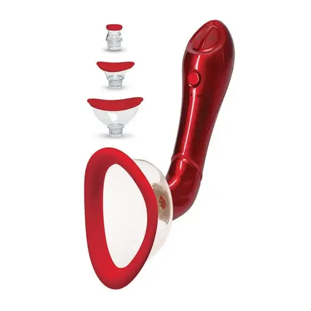 Doc Johnson Female Sex Toys Bloom Intimate Body Automatic Vibrating Rechargeable Pump Limited Edition Red Doc Johnson Female Sex Toys Bloom Intimate Body Automatic Vibrating Rechargeable Pump Limited Edition Red
