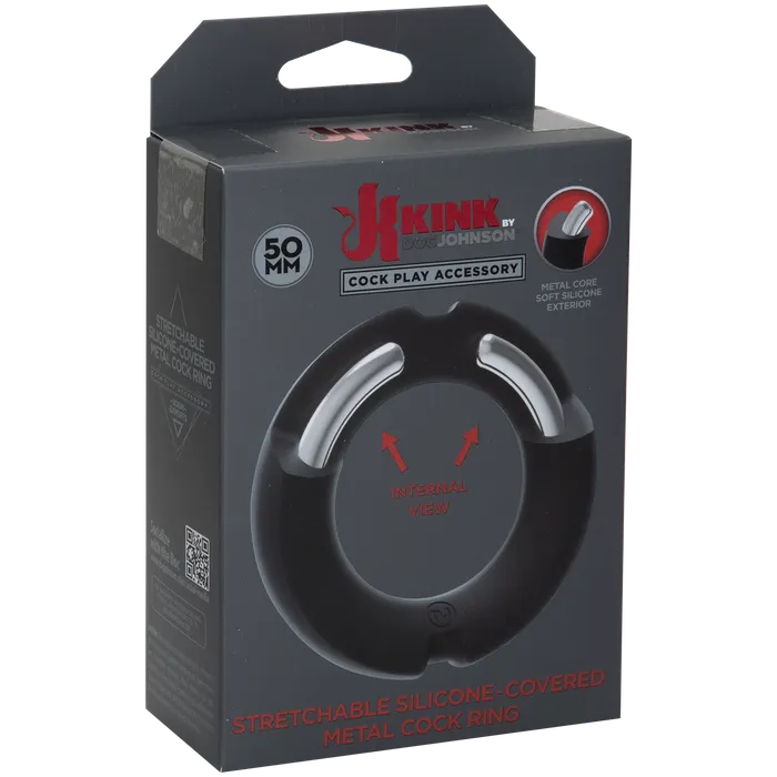Doc Johnson Male Sex Toys Doc Johnson KINK SiliconeCovered Metal Cock Ring 50mm Doc Johnson Male Sex Toys Doc Johnson KINK SiliconeCovered Metal Cock Ring 50mm